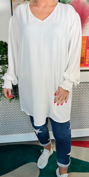 Endless Elegance Tunic Top - White