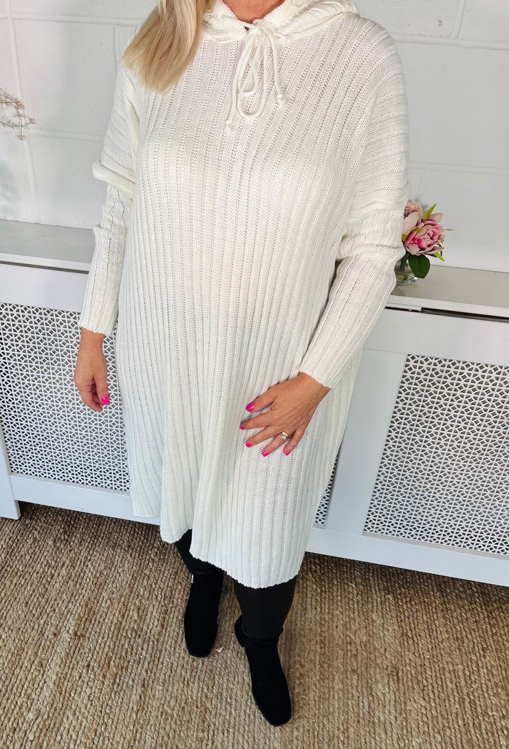 Relax And Lounge Jumper Dress - Winter White