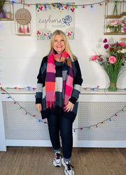 Vivid Bright Striped Jumper - Navy