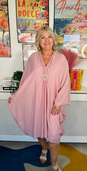 Starlight Sway Kaftan Dress - Pink