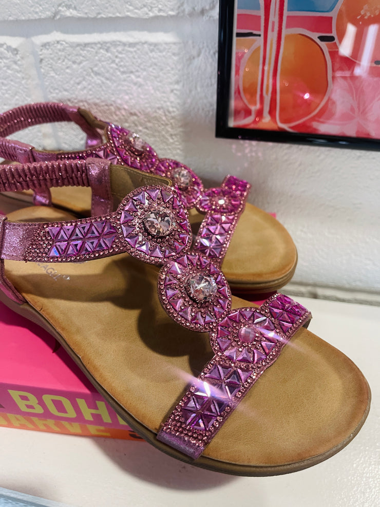 Radiant Runway Sandals - Pink