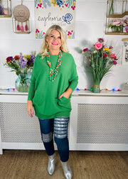 Asher Premium Ribbed Knit - Emerald Green