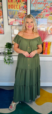 Charlottes Choice Maxi Dress - Khaki