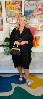 Starlight Sway Kaftan Dress - Black