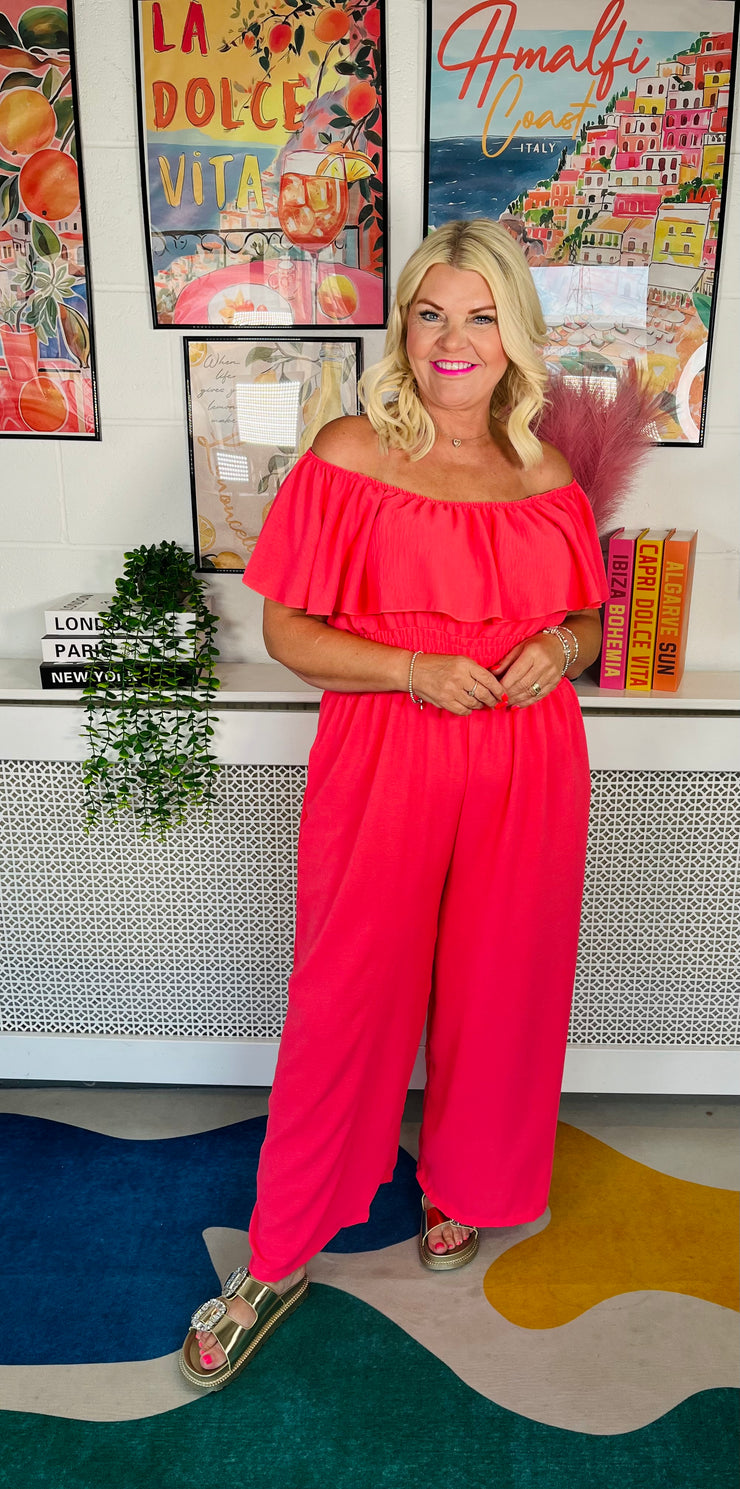 Dusk Til Dawn Jumpsuit - Coral