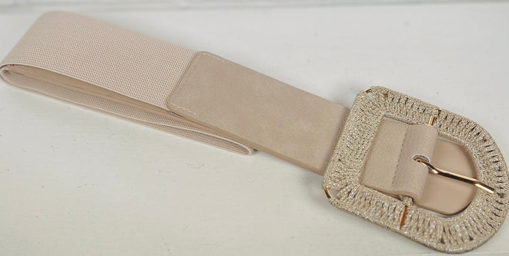 Glow And Glam Stretch Belt - Natural
