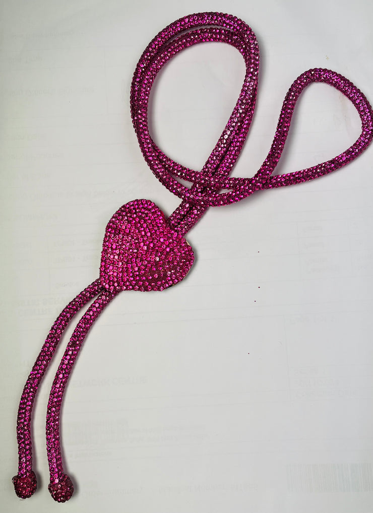 Sweetheart Sparkle Necklace - Pink