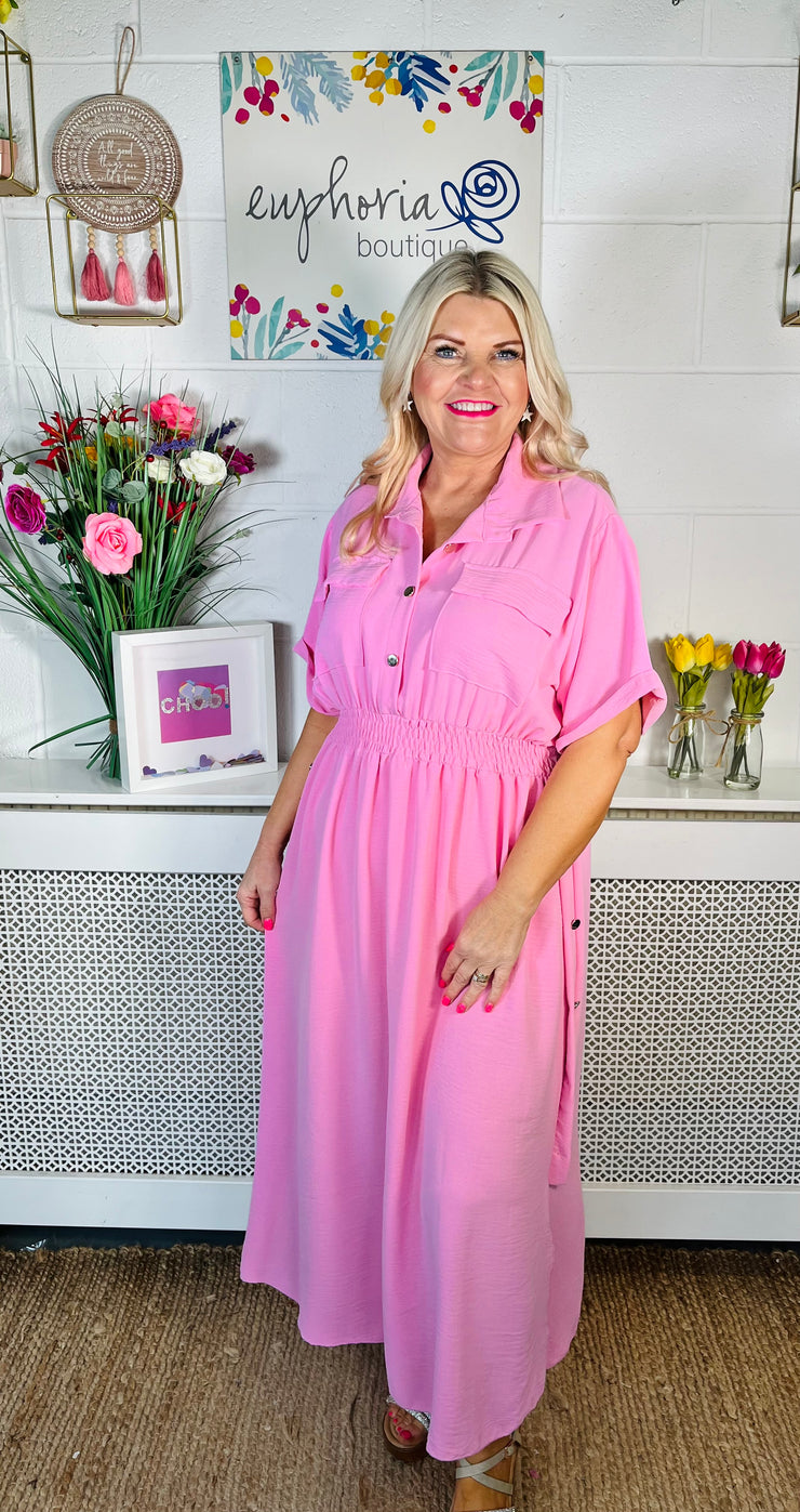 Savannah Maxi Dress - Bubble Gum Pink