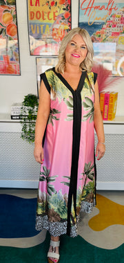 Sunset Soirée Luxury Dress - Pink