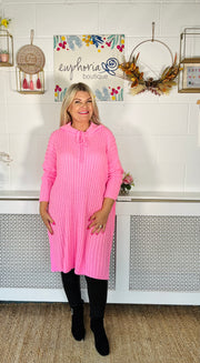 Relax And Lounge Jumper Dress - Candy Pink