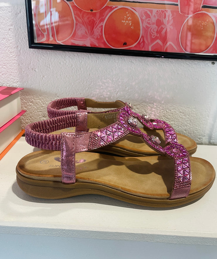 Radiant Runway Sandals - Pink