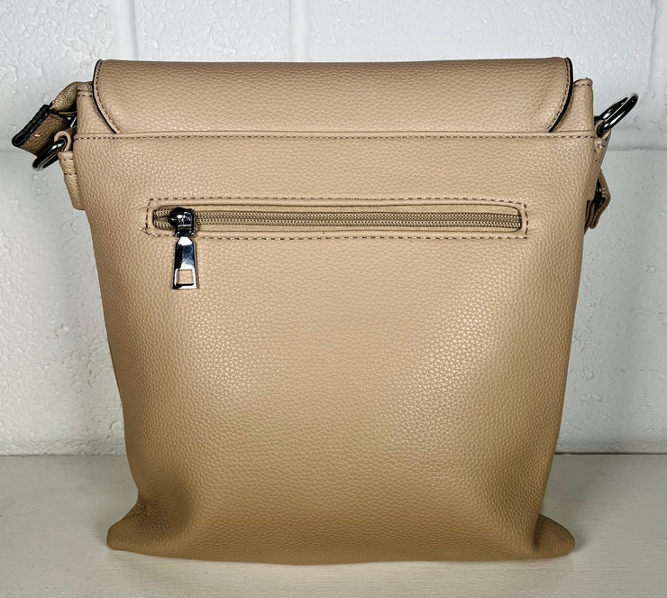 Bow Charm Crossbody Bag - Caramel