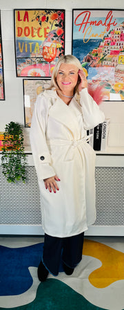 Sophie Sophisticated Trench Coat - Winter White