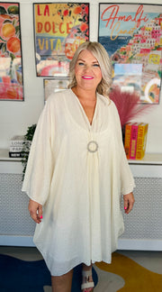 Starlight Sway Kaftan Dress - Vanilla