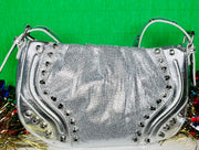 Clancy Sparkle Shoulder Bag - Silver