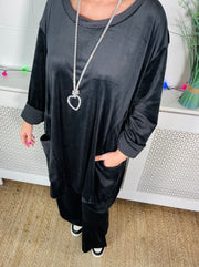 Marvella Velvet Lounge Suit - Black