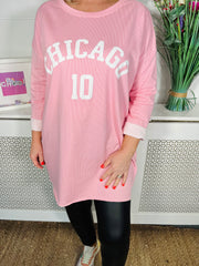 Chicago Tunic - Candy Pink Stripes