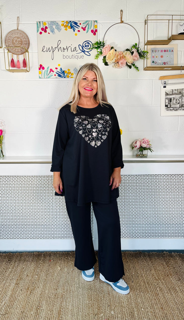 Loves Gem 2 Piece Trouser Set - Navy