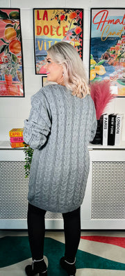 Edinburgh Knitted Dress - Charcoal