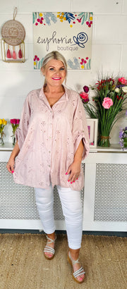 Zadie Cotton Shirt - Antique Pink