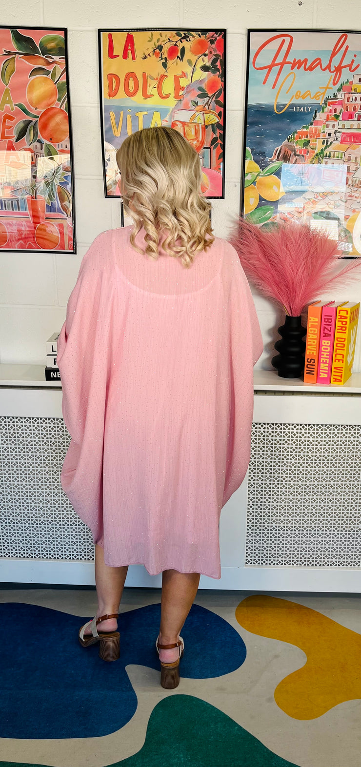 Starlight Sway Kaftan Dress - Pink