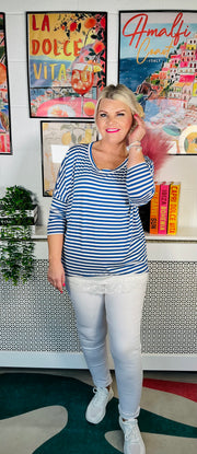 Urban Stripes Top - Cobalt Blue