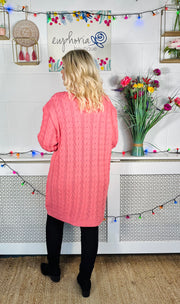 Edinburgh Knitted Dress - Flamingo Pink