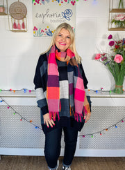 Vivid Bright Striped Jumper - Navy