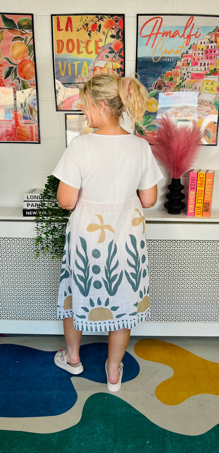 Simply Sunkissed T-Shirt Dress - Aqua