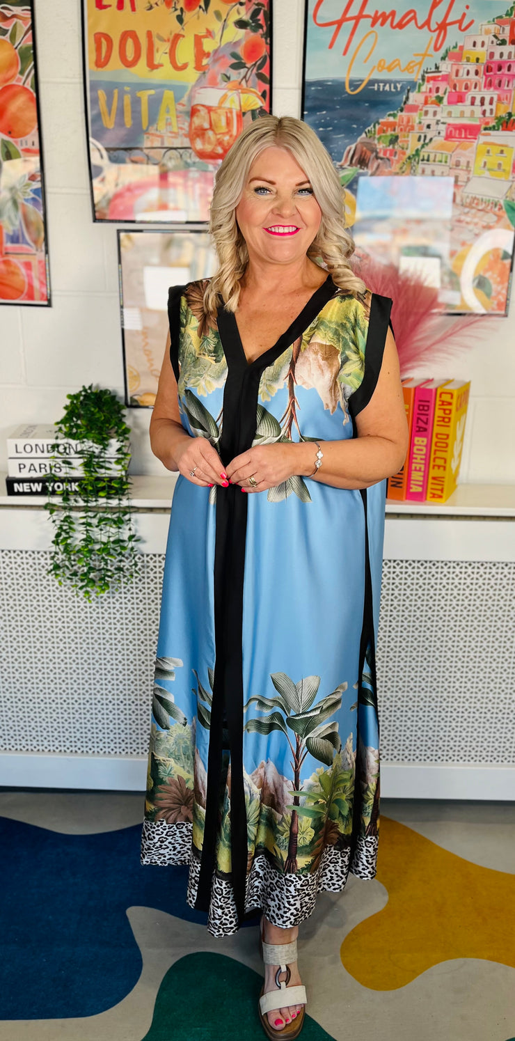 Sunset Soirée Luxury Dress - Blue