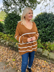 Fine Line Comfort knit - Chestnut