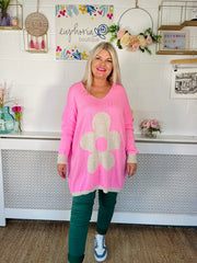 Cosy Bloom Knit - Candy Pink