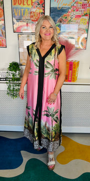 Sunset Soirée Luxury Dress - Pink