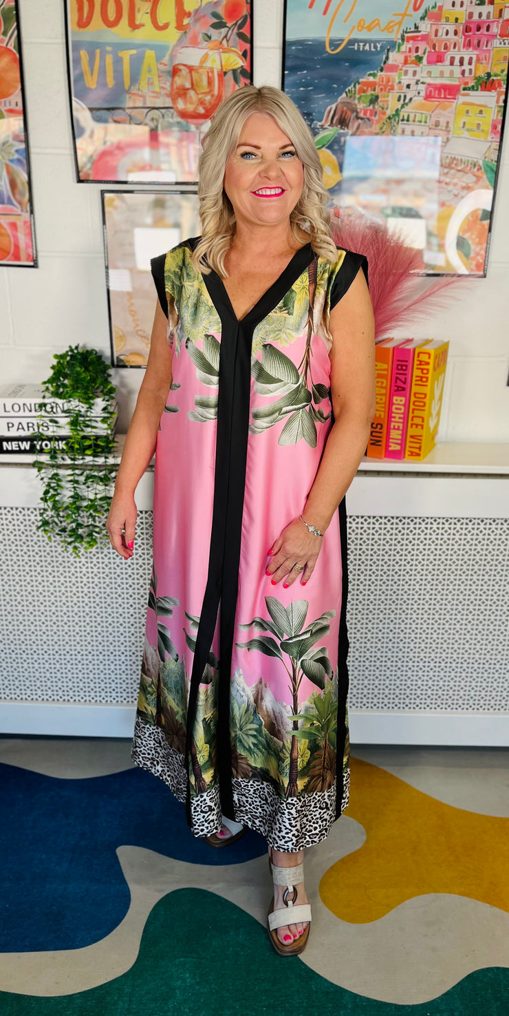 Sunset Soirée Luxury Dress - Pink