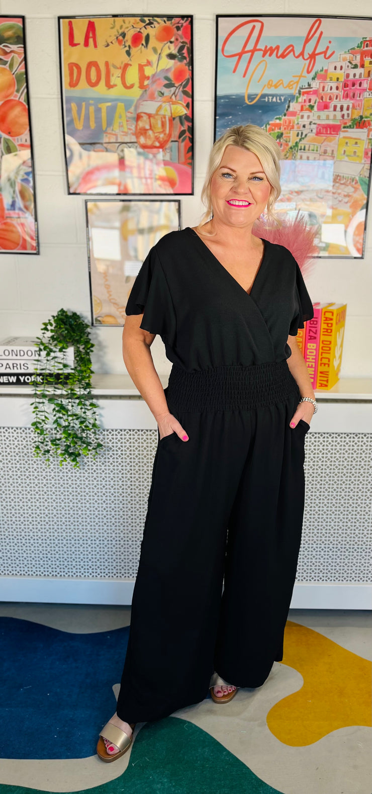 Picnic Perfect Jumpsuit - Black