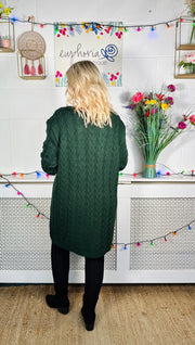 Edinburgh Knitted Dress - Bottle Green