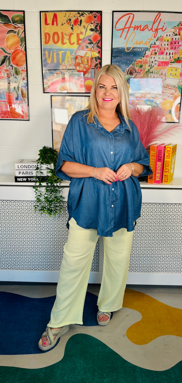 Classic And Cool Denim Shirt - Mid  Denim