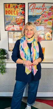 Vivid Heart Colourful Scarf/Shawl - Lemon