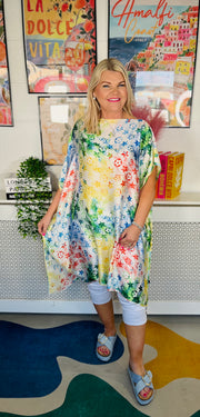 Calypso Silky Kaftan - Lemon
