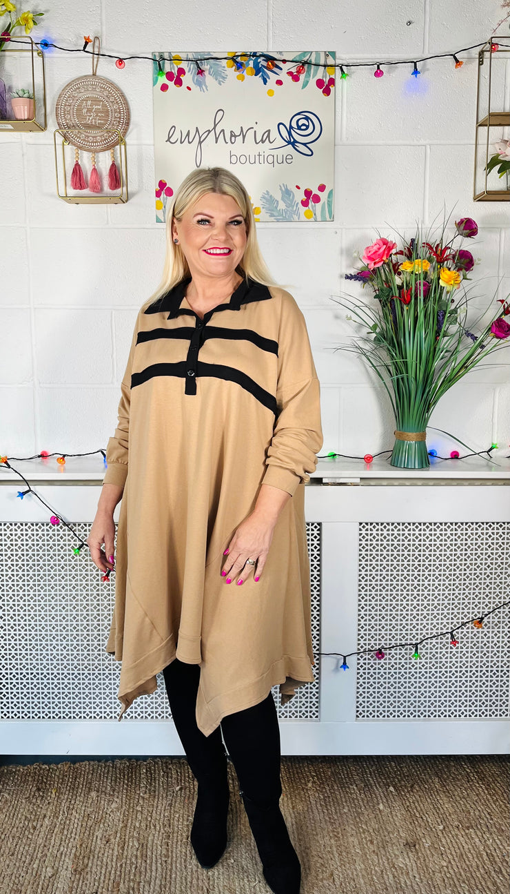 Bonita Tunic Dress - Caramel