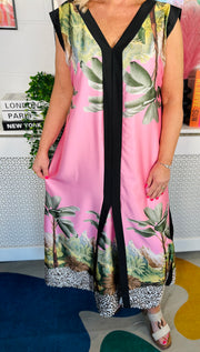 Sunset Soirée Luxury Dress - Pink
