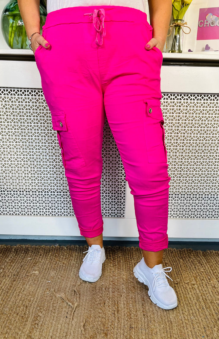 Sutton Cargo Trousers - Hot Pink