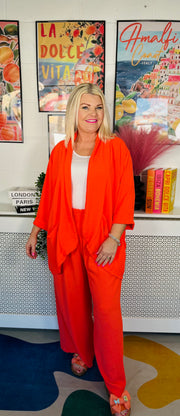 Darling Unstructured  Blazer - Coral