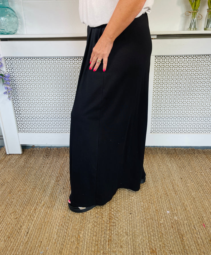 Majestic Charm Wide Leg Trousers - Black