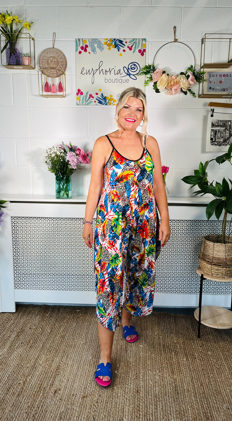 Jungle Queen Jumpsuit - Cobalt Blue