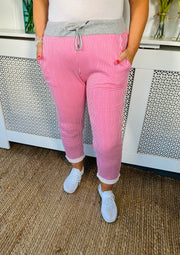 Alice Joggers Candy Stripes - Raspberry