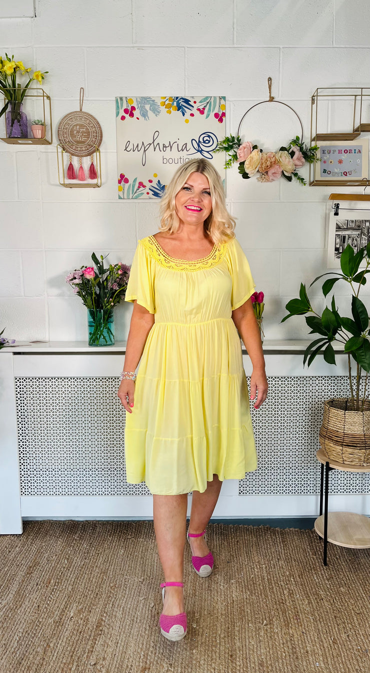 Pink Lemonade Tunic Dress - Lemon