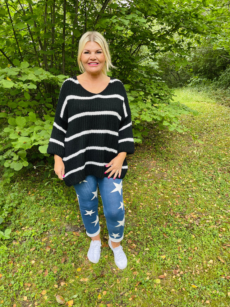 Nala Striped Knit - Black