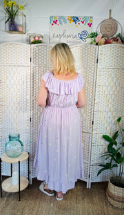 Attie Ruffle Hem Dress - Lilac