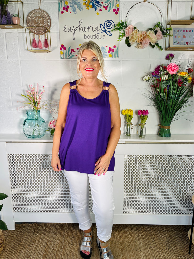 Paula Vest Top - Purple